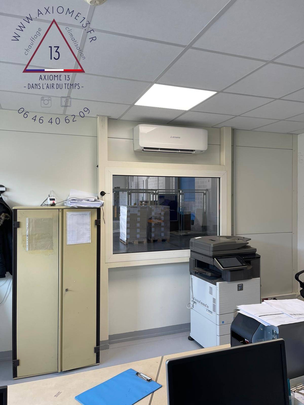 Une Climatisation Réversible Mitsubishi pour des Bureaux Confortables pour laboratoire médical à Gemenos