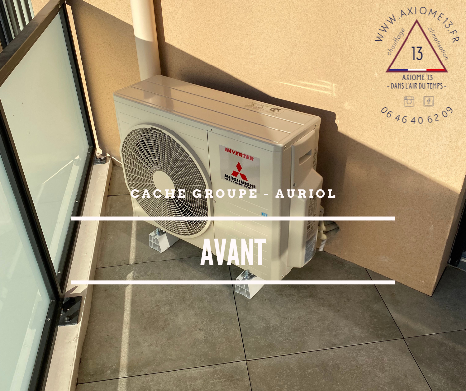 Avant mise en place cache groupe extérieur de climatisation