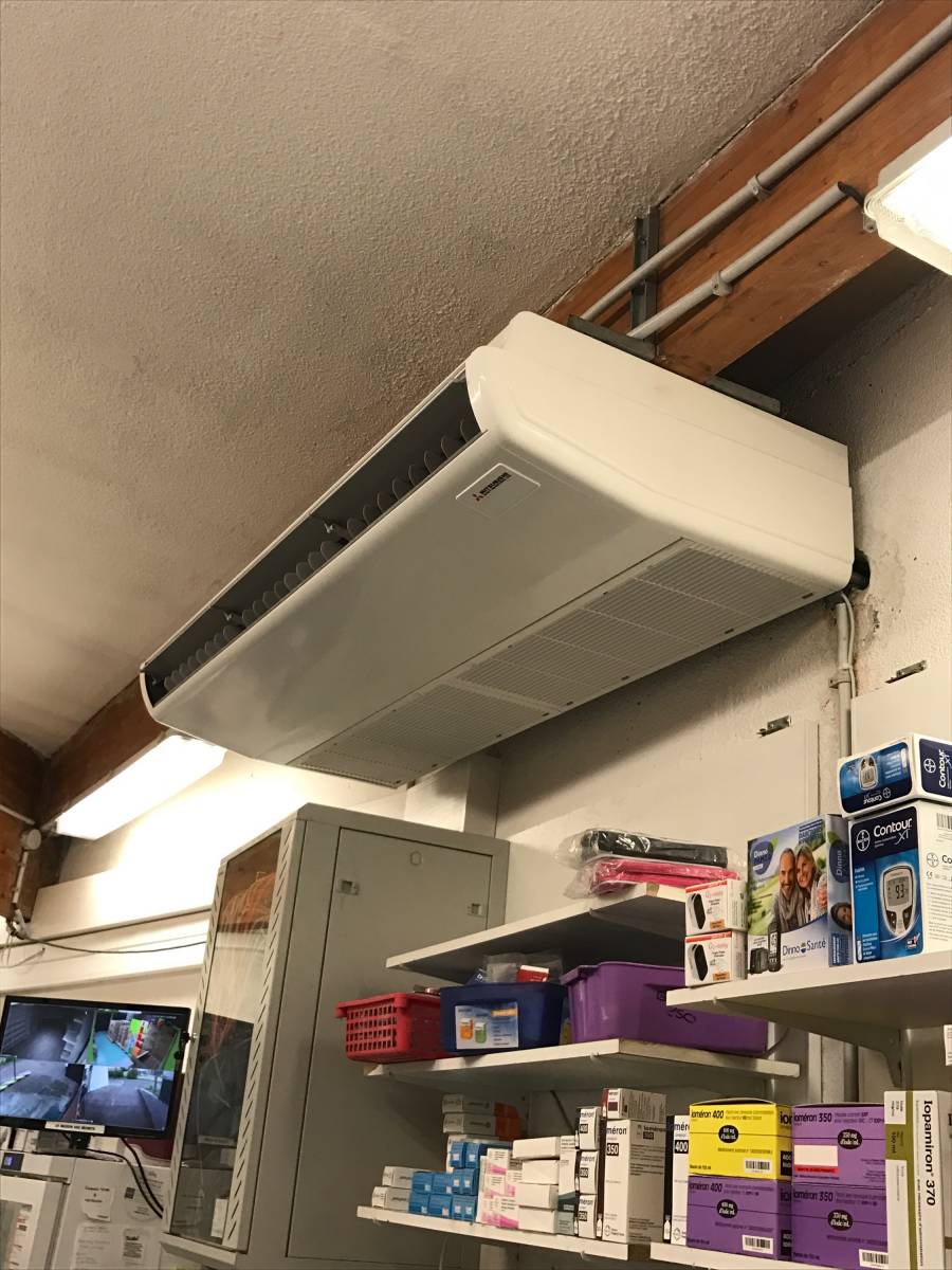 installation de clim reversible plafonnier Plan de Cuques