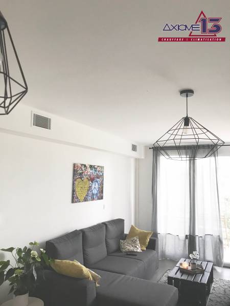 Réalisation d'une climatisation réversible Gainable Mitsubishi avec régulation pièce par pièce Airzone pour un séjour et 3 chambres sur la commune d'Allauch