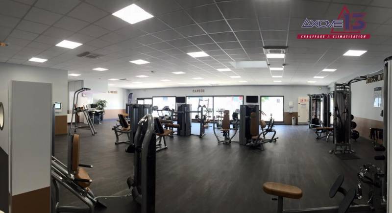 Climatisation cassettes dans une salle de sport Vita Liberté à Auriol